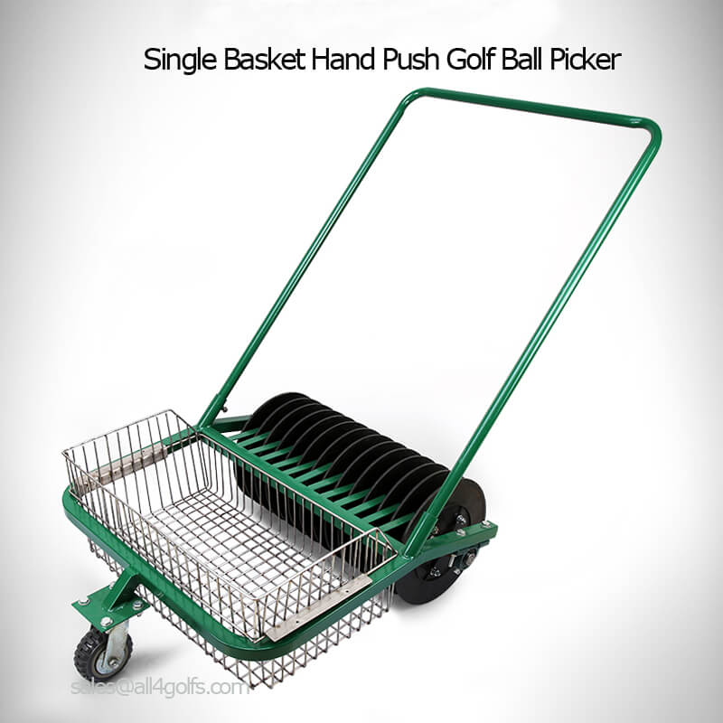 Update Single Basket Hand Push Golf Ball Picker
