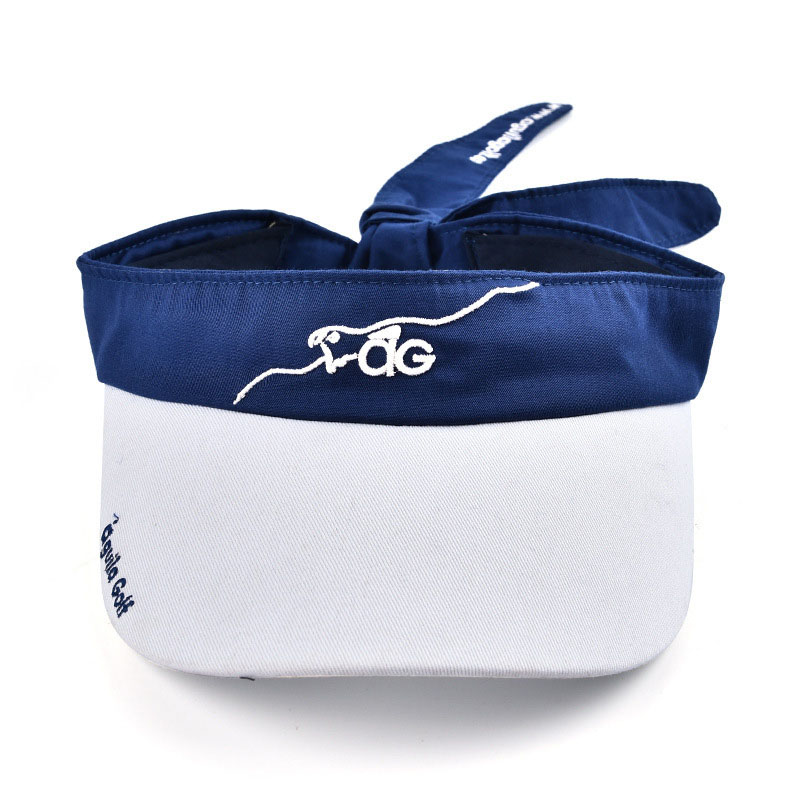 <b>Fashion Embroidery Golf Visor Hat With Bow</b>