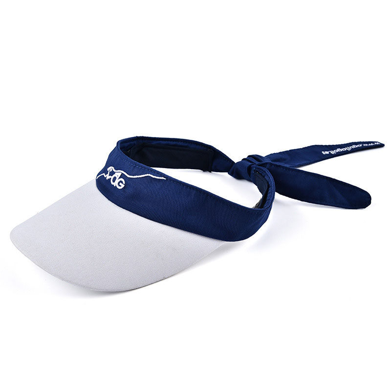 Golf visor with bow side